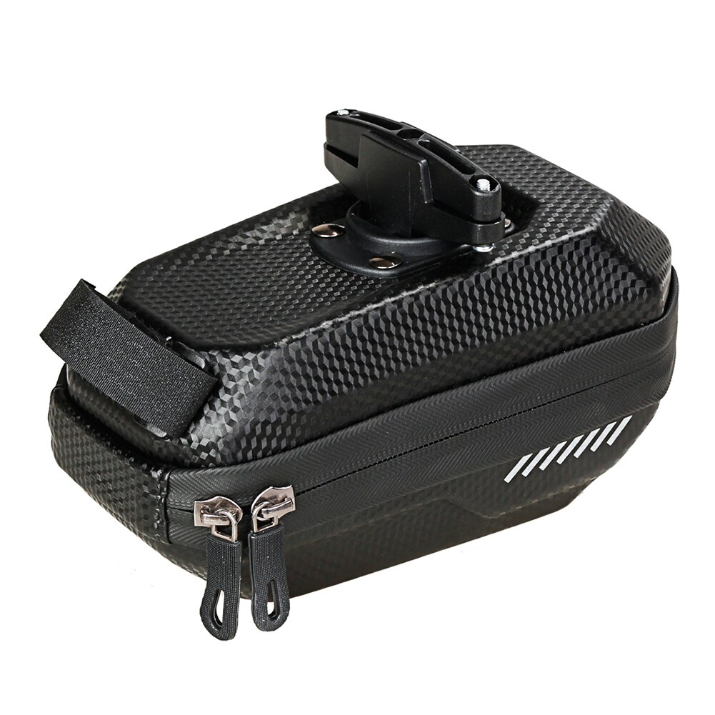 MTB Mountain Bike Saddle Rear Pannier Hard Shell Bag Bicycle Tail Bag Carbon Leather Waterproof Case Cycling Equipment