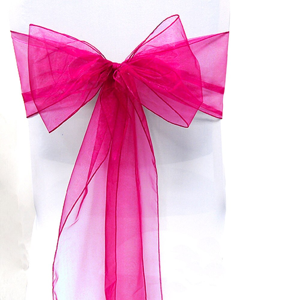 Effen Stoel Terug Garen Stoel Sjerpen Bruiloft Organza Sjerpen Terug Garen Voor Stoelen Bruiloft Stoel Decoratie Hotel Decor: 15