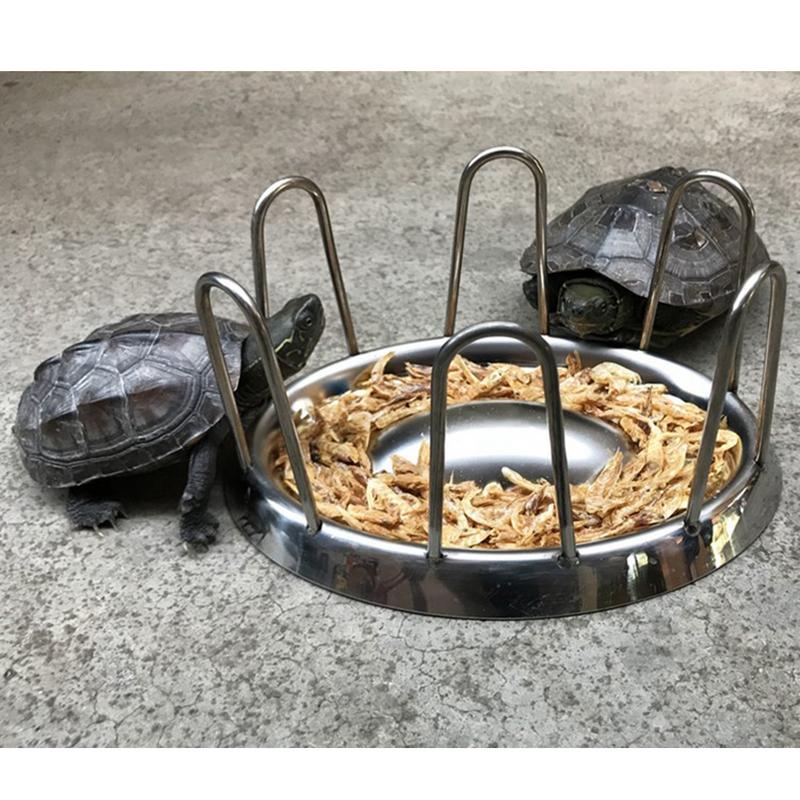 304 Rvs Diameter Ronde Reling Vorm Schildpad Kom Rvs Schildpad Voedsel Schotel Food-grade Reptiel feeder