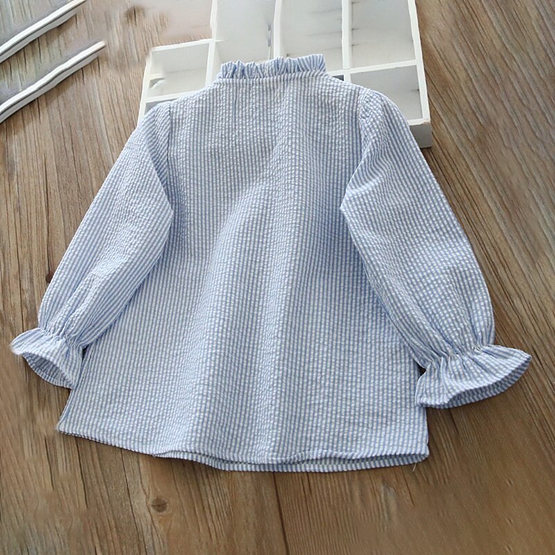 Nuovo 2020 della Molla Del Bambino di trasporto Delle Ragazze Camicette Stile Coreano Ricamo Floreale Sveglio Dei Capretti Del Manicotto Lungo Magliette E Camicette Toddlers Bambini Camicette 2-8T
