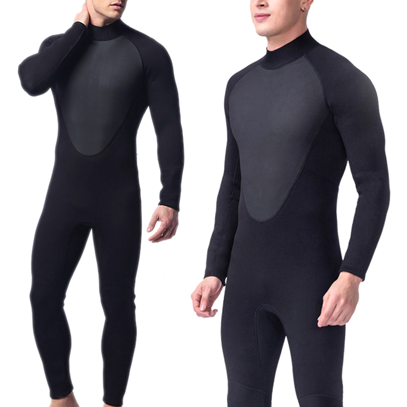 Ny mænd fuld bodysuit våddragt 3mm dykkerdragt elastisk svømning surfing snorkling fem 66: M