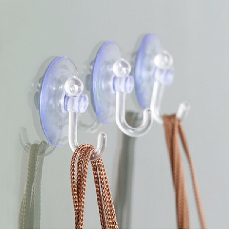 Colgadores con forma de gancho para pared, ventosa, para cocina y baño, 10 Uds., 4cm, estilo Simple