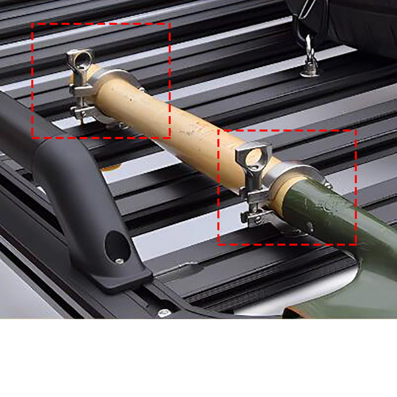 2szt Ogólne mocowanie łopaty robić bagażnika dachowego Uchwyt na łopaty robić ciężarówki Oszczędność miejsca Metalowe akcesoria samochodowe robić sprzętu