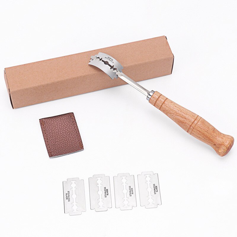 Arc Bread Cutter with Wooden Handle 304 Stainless Grandado