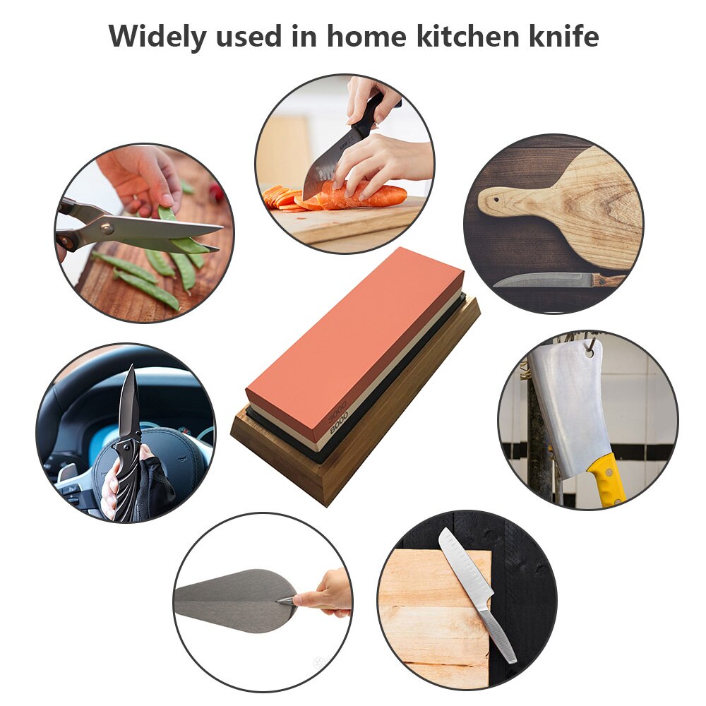 400 1000 3000 5000 8000 Grit Dubbelzijdig Slijpsteen Base Hoek Gids Set Keuken Messenslijper Slijpen Slijpsteen blade
