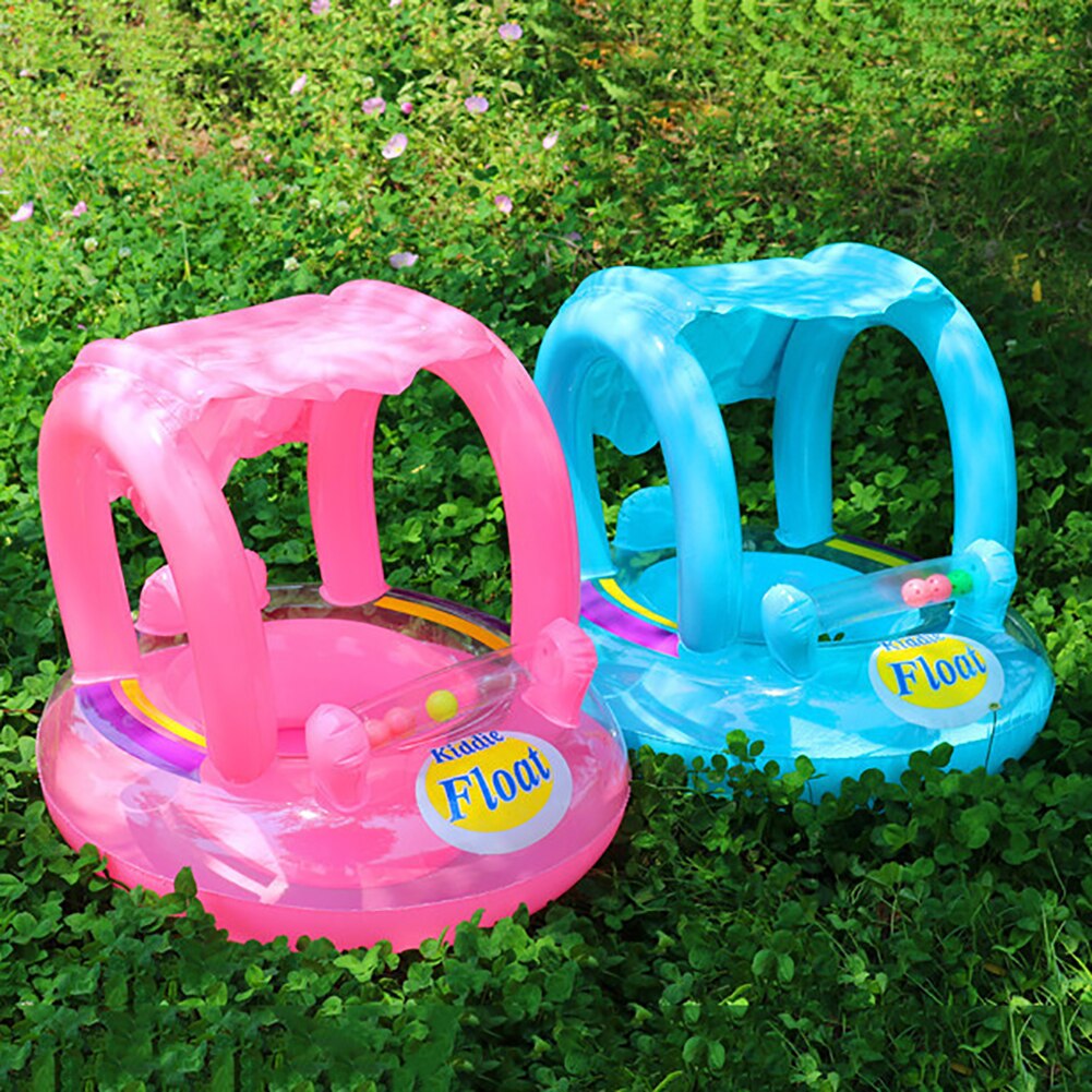 Opblaasbare Zonnescherm Baby Kids Water Drijvende Seat Boot Zwemmen Ring Zwembad Speelgoed Water Sport