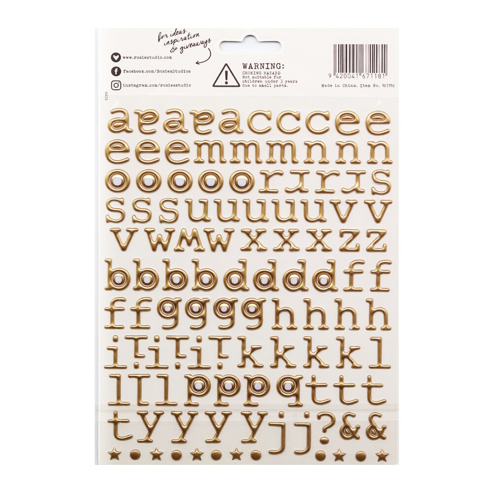 CRZCrafter Puffy Alphabets Stickers Embellishments Christmas Self Adhesive DIY Craft Scrapbooking Cardmaking Journal Decorations