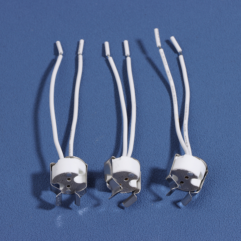3PCS MR16 GU5.3 G5.3 Lampe Halter Lampe Basis mit Draht Keramik Halogen Sockel Keramik Stecker 250V Led Licht neue
