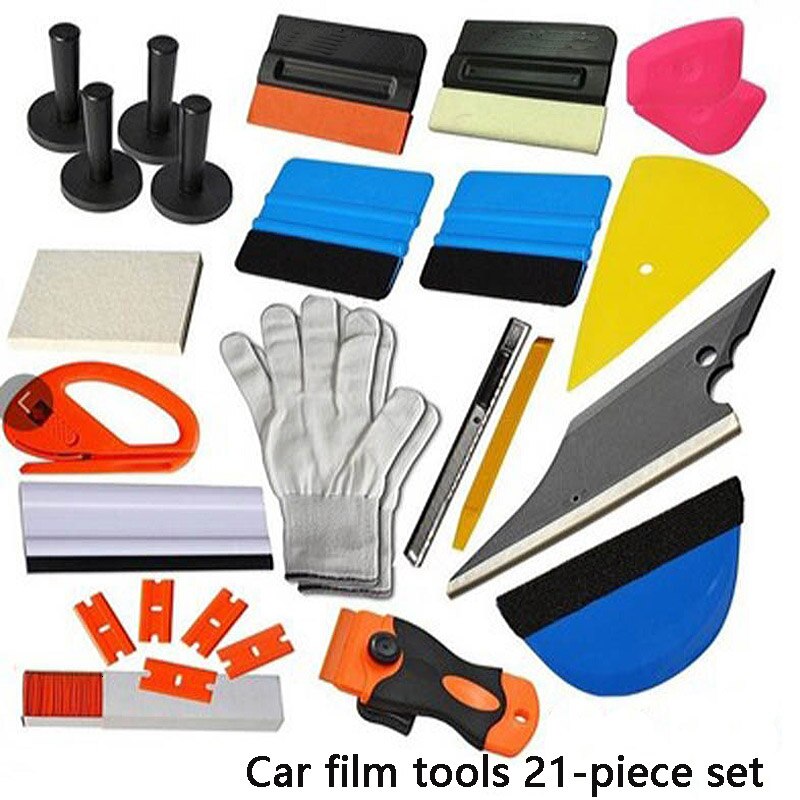 Car foil tool set vinyl packaging film scraper scraper auto tool sticker installation kit paper cutter auto styling auto parts: white