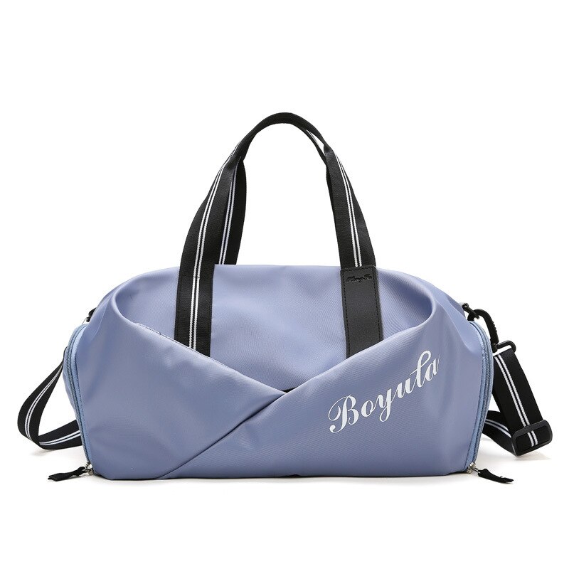 Saco de ginásio esportes feminino separação seca e molhada sapato posição formação yoga saco grande capacidade sacos viagem mão bagagem pacote homem: Blue Travel Bag