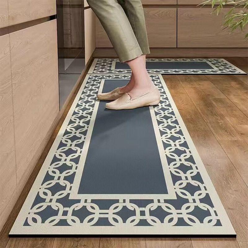 Diatomaceous Mud Kitchen Floor Mat Super Absorbent Doormats Bathroom Pad Anti-Slip Kitchen Mats Wipeable Wash Long Strip Carpet: 40x60+40x120cm / Blue