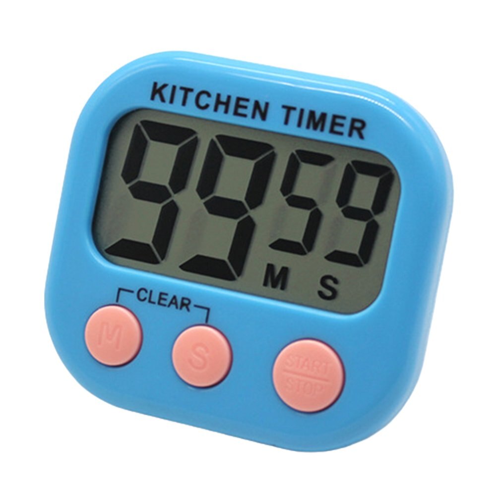 kitchen tools Household Large-screen Electronic Timer Kitchen Digital Timer Portable Electronic Alarm Clock Laboratory Timer: Blue