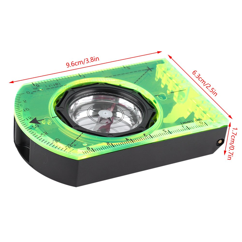 0-360 Graus Engrenagem de Caminhada Bússolas Aço inoxidável & GPS Magnética de Alta Precisão Escala de Bolso Bússola Geológica Trânsito