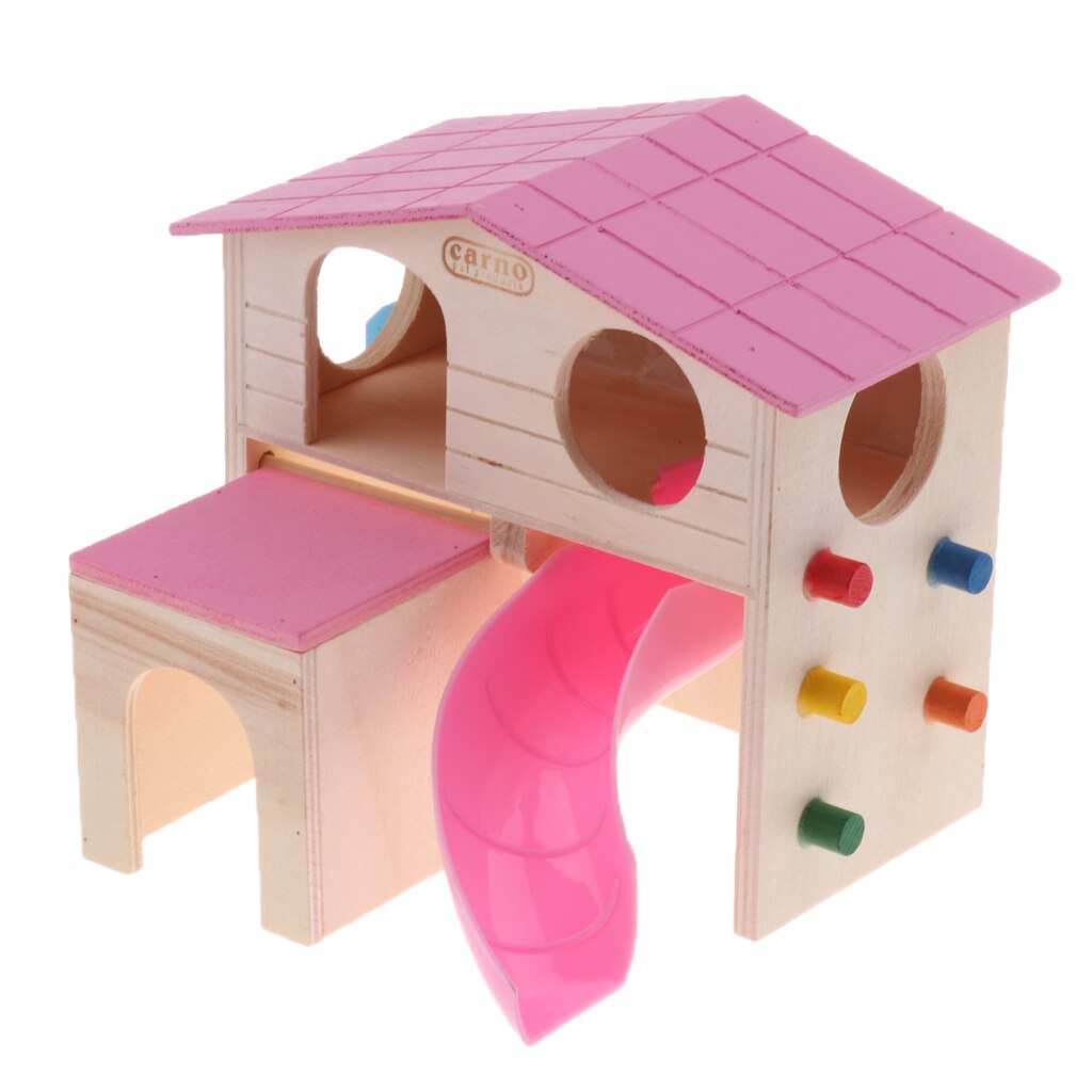 Hauska hamsterin lelu talo tikkailla puinen häkki lemmikkieläinten lelu