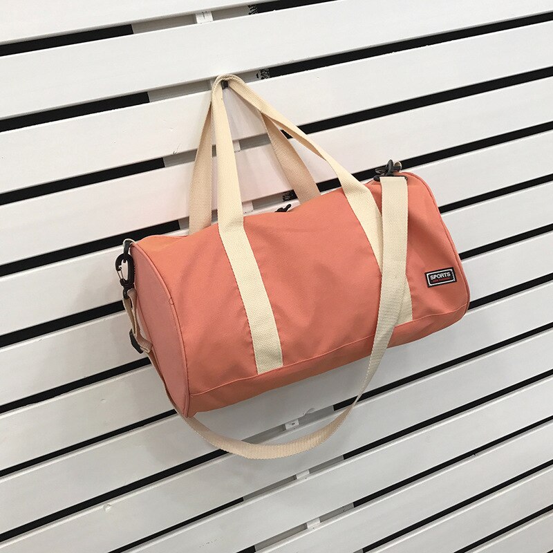 Nuovo Stile Sacchetto di Ginnastica di Sport degli uomini E delle Donne Cilindro borsa A Tracolla A Mano Borsa Da Viaggio Borsa Da Viaggio Cinghia Scarpe Bit: Arancione