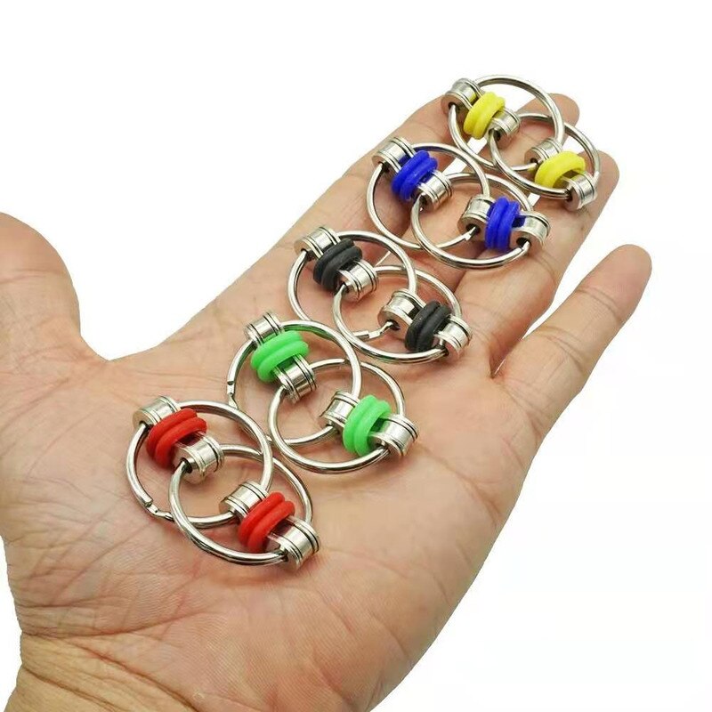 1Pc 5 Kleuren Grappig Creatief Speelgoed Fidget Speelgoed Bike Chain Fidget Speelgoed Voor Autisme Adhd Stress Handen Grappige Speelgoed voor Kinderen Gxe