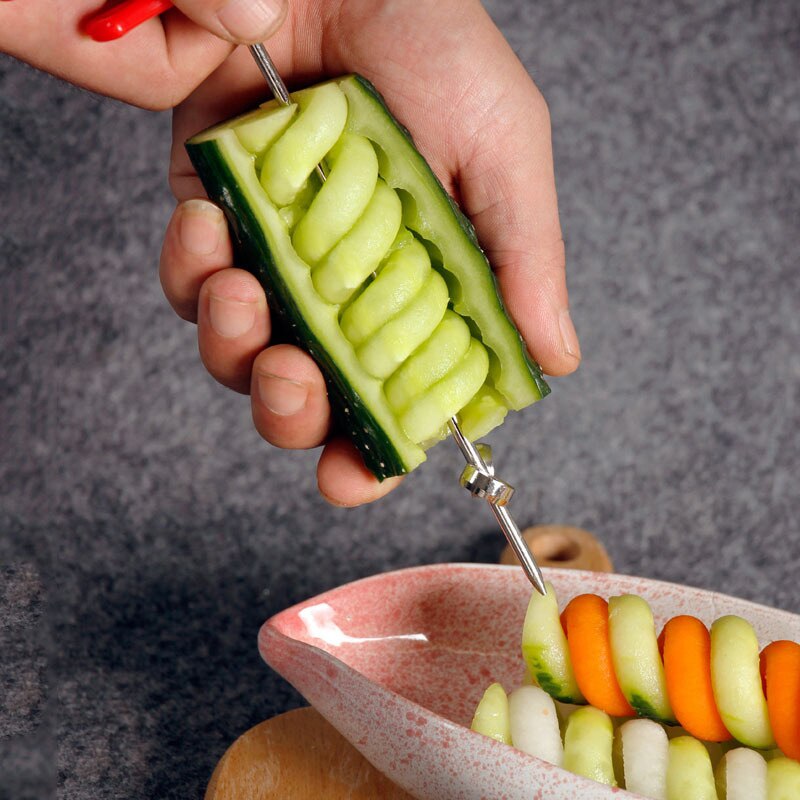 Gemüse Spirale Messer Küche Zubehör Spirale Rolle Gurke Obst und Gemüse Spirale Twist Messer Küche Spielereien