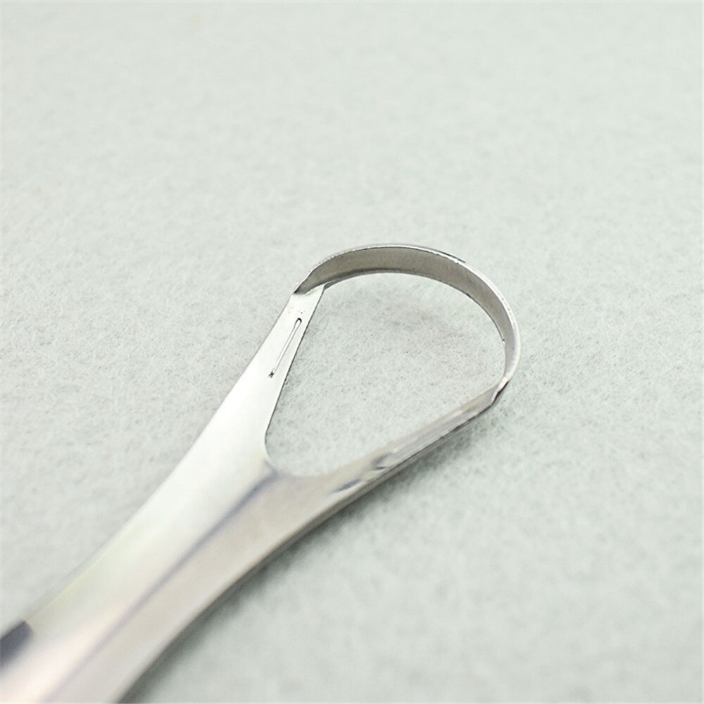 1Pc Herbruikbare Roestvrij Staal Tong Schraper Oral Care Tongreiniger Weg Schoon Slechte Adem Tong Schrapen Orale Wassen Gereedschap