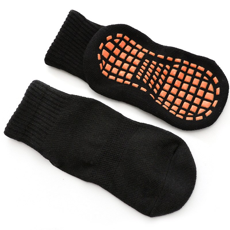 Trampoline Sokken Antislip Yoga Sokken Met Grips Vrouwen Anti-Slip Sokken Sticky Grijpers Sokken Voor Pilates Ballet Barre yoga: Black