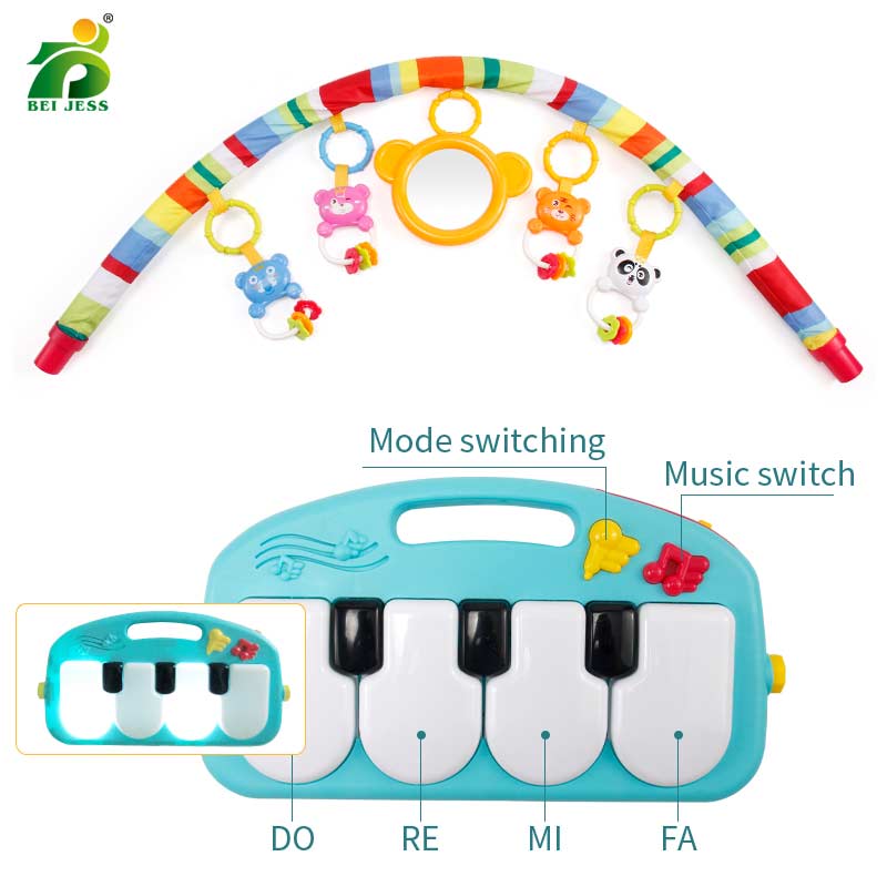 #39 leksak baby pussel aktivitet spel djur mjuk crawl musik piano lekmatta tidig pedagogisk golv gym leksak för barn