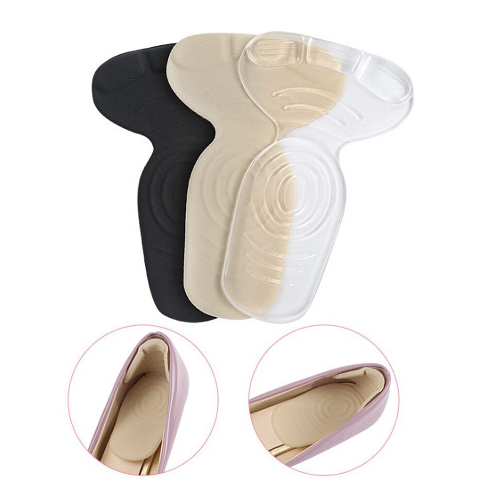 Hoge Hak Schoenen Effen Pad Non Slip Spons Schoen Inserts T-Vorm Zwarte Kleur Mode Comfortabele Hak Kussens voor Schoenen