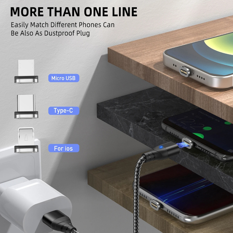 Oppselve Micro USB Charging Phone Android Data Cable Magnetic Fast Cable For iPhone Xiaomi Huawei Mobile Magnet Charger Wire 3A