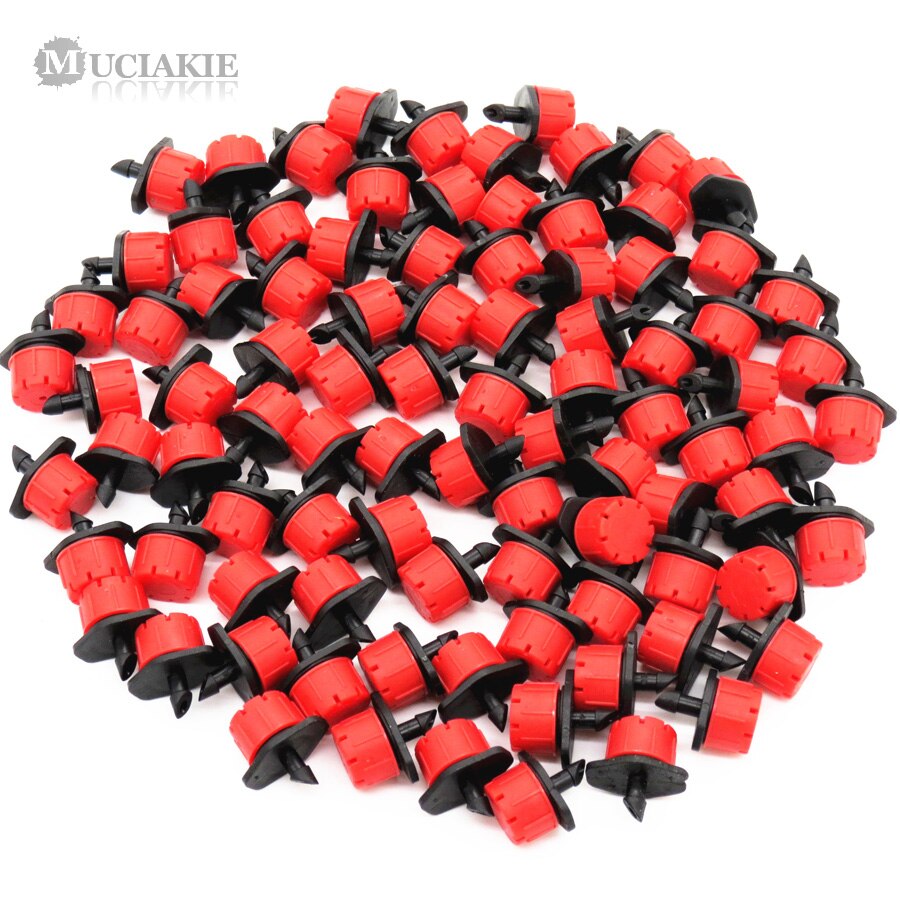 Muciakie 30 Stuks 4/7 Mm Verstelbare Nozzle Voor Tuin Drip Irrigatie Sprinkler Emitter Met 1/4 &#39;&#39;Barb
