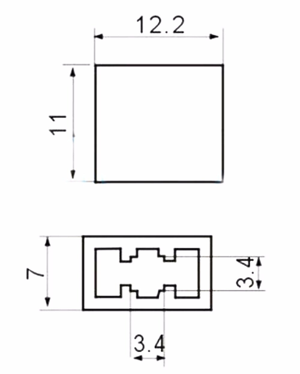 A08 Tactile Drukknop Cap, Tact Micro Switch Knop Cap Voor 3.4Mm * 3.4Mm Schakelaar, momentary Tact Cap (Geen Schakelaar)