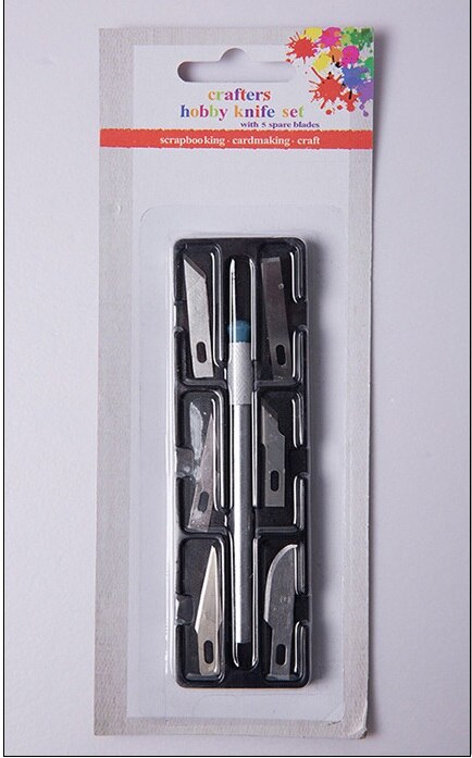 7pcs Precision Craft Hobby Utility Exacto Knife Set Sharp Razor Knives Tool for Architecture Modeling Scrapbooking Felt Wood: 7pcs