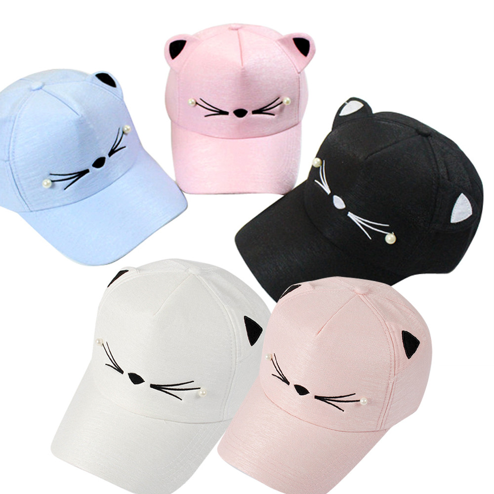 Baseballpet dames heren student unisex zomer schattige kattenoren klep pet verstelbare outdoor snapback hiphop zonnepetten