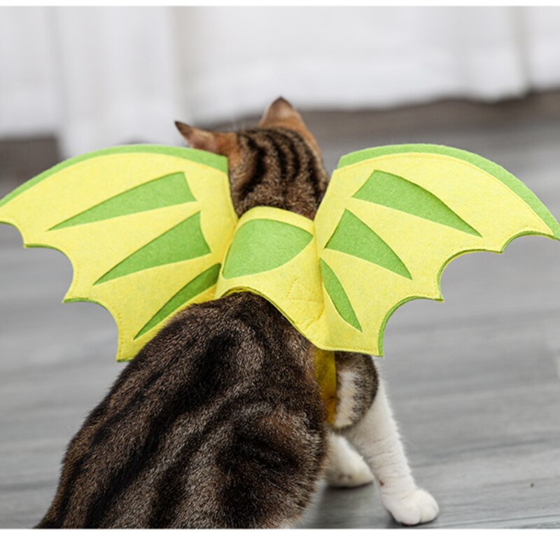 Grappig Cosplay Kostuum Voor Kat Schattige Veilig Dinosaurus Vleugels Doek Voor Pet Novelty Puppy Kitten Foto Rekwisieten Kleding Accessoires CC07