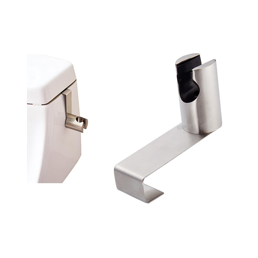 Double Function Stainless Steel Toilet Bidet Faucet Bathroom Handheld Bidet Sprayer Set Kit Tank Hook & Wall Mount