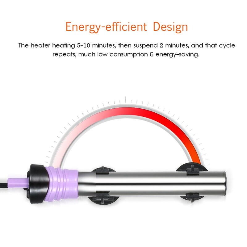 Edelstahl Mini Aquarium Heizstab Tauch Aquarium Heizung Thermostat Aquarium Zubehör 220-240V (Eu-stecker)