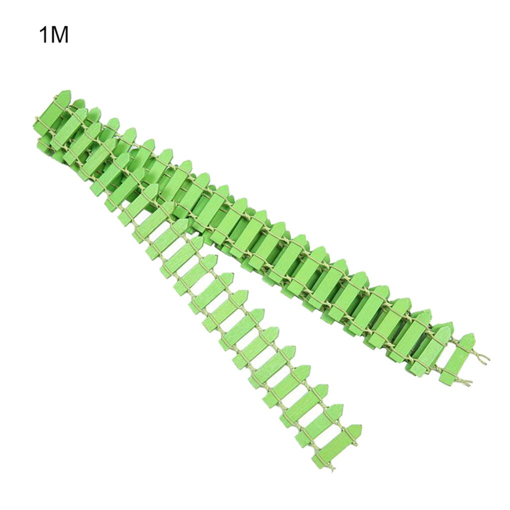 Mini petite barrière barrière en bois artisanat clôture fleur plante en pot paysage décor accessoires Miniature Terrarium bricolage Kit de jardin: 10 1mx5cm