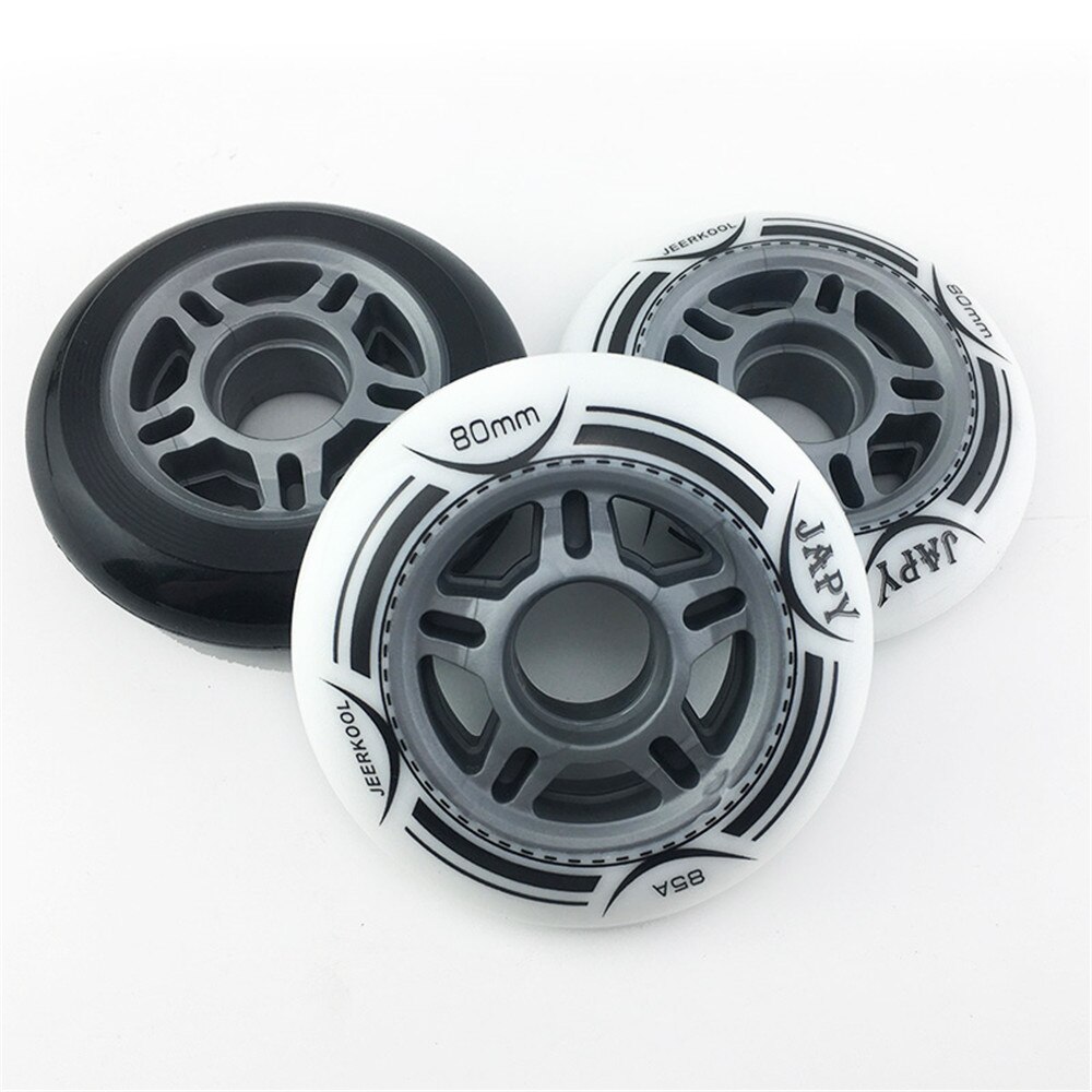 8PCS 100% Original JAPY Inline Skate Wheels 85A Hardness 80mm Slalom Sliding Roller Skating Tires For SEBA Powerslide Patines