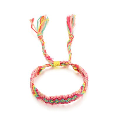 Bracelet d'amitié tressé coloré pour hommes et femmes, chaîne brésilienne en coton, cordon Hippie Surf, bijoux bohème