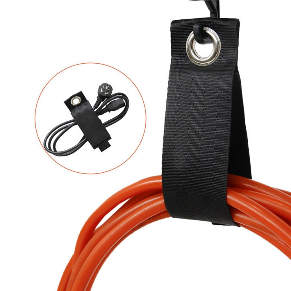 6Pcs Heavy Duty Nylon Metal Extension Cord Cable Tube Soft Storage Line Straps