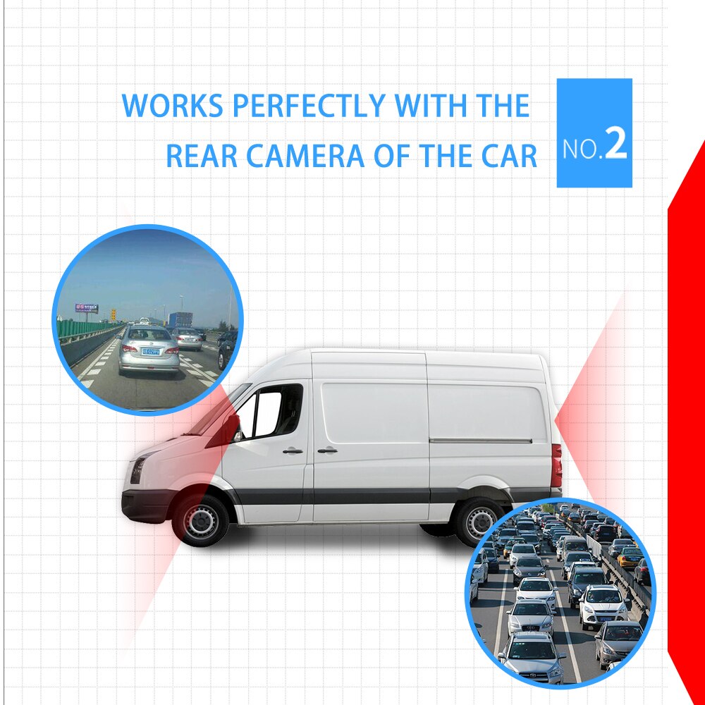 Bil bagfra kamera skærm 7 tommer  hd 800*480 tft farve lcd-skærm bagfra kamera auto parkering backup reverse monitor system