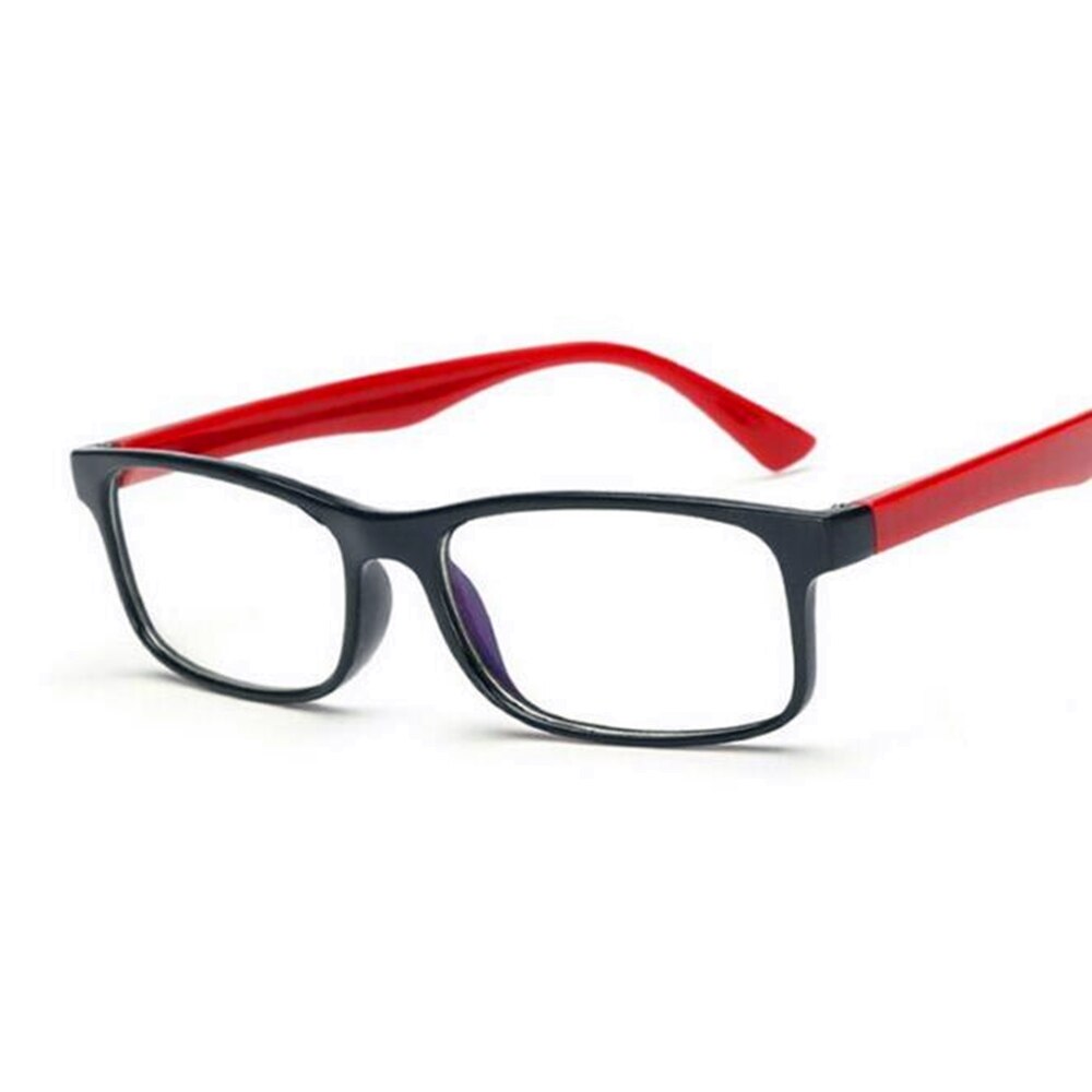 1PC Women Men Transparent Eyeglasses Frame Computer Glasses Spectacle Frame Anti Blue Ray Clear Lens Eyeglasses: Red