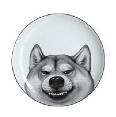 8 * calowy zabawny 3D placki nadruk z kotem płytki talerz dekoracji wnętrz porcelany kostnej stek ciasto naczynia owocowe ceramiczne talerze kuchenne pojemnik: 2