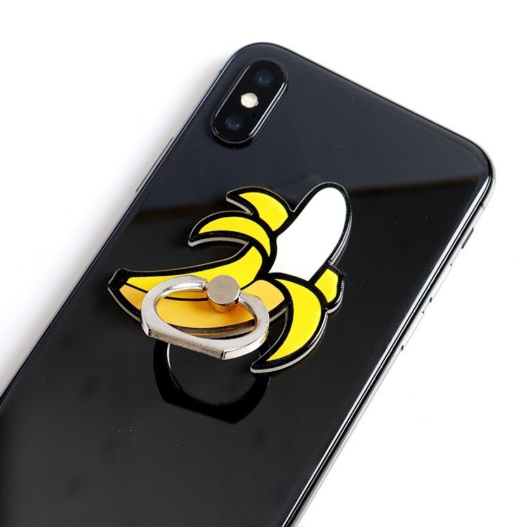 Finger Ring Banana Kaktus Handy Ständer Halter Eis Smartphone Halter Stehen für Iphone Xiaomi Alle Telefon: WHITE