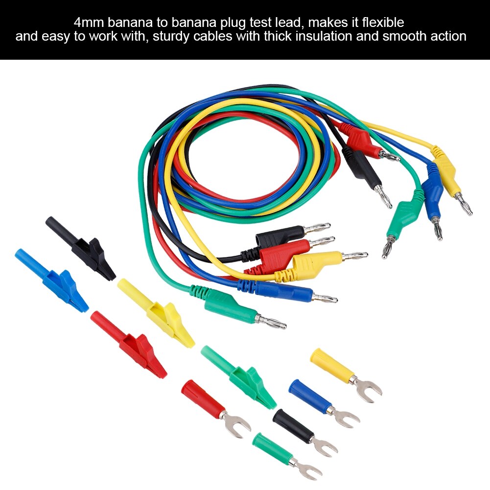 P1036a/p1036b bananplugger testledningssett til multimeter klipsinnsats e