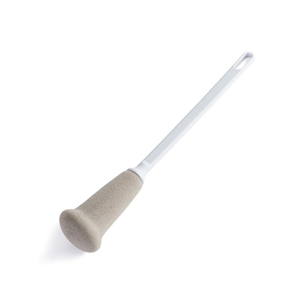 1PC Kitchen Sponge Cup Brush Milk Bottle Glass Clean Sponge Clean Long Brush Decontamination Cup Wash Handle A3L0: gray