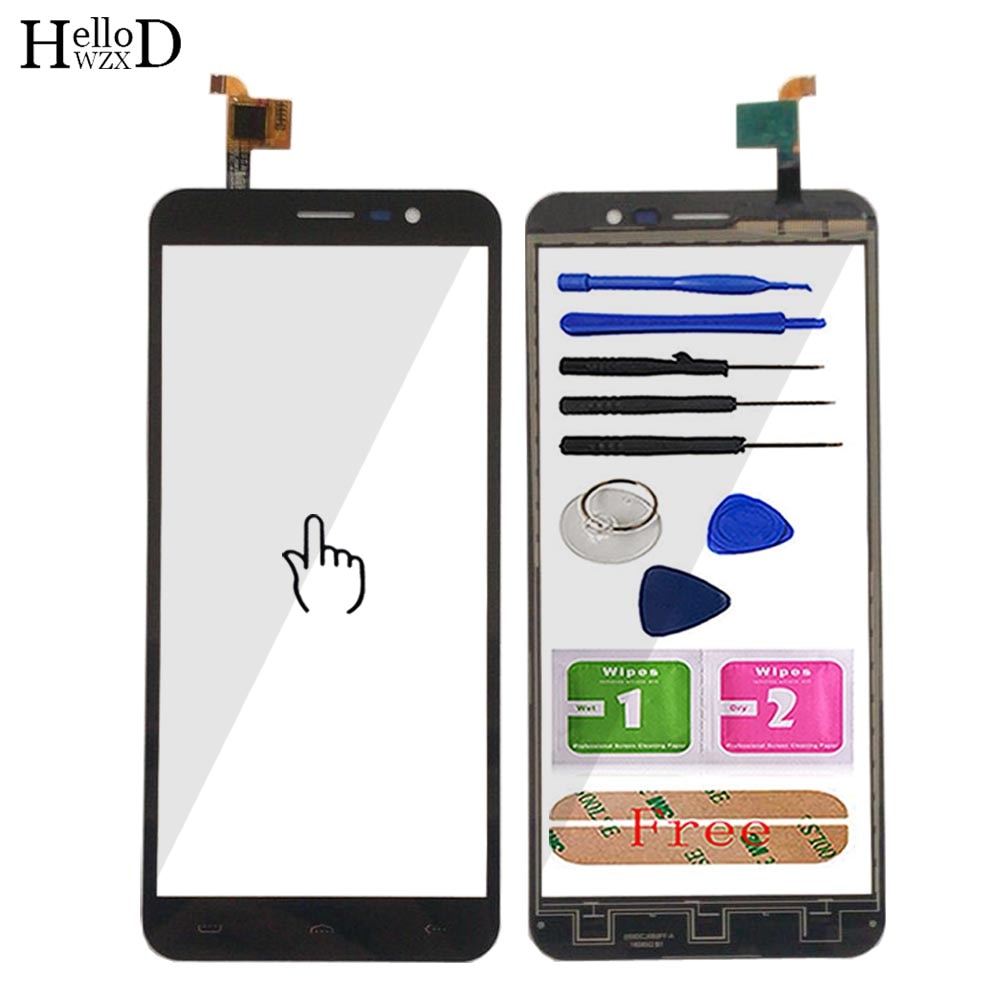Pantalla táctil de 5,5 pulgadas para Homtom S16, pantalla táctil de cristal, 100% de garantía, Panel de cristal para Homtom S16, herramientas adhesivas para Panel táctil