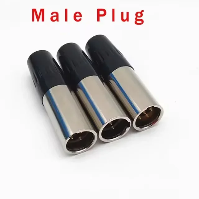 2Stck Mini XLR Männlich Weiblich Stecker 3/4/5/6 Stifte Kleine XLR Männlich Buchse für MIC Mikrofon Audio- Kabel Lözehn Stecker: Lavendel / 5P