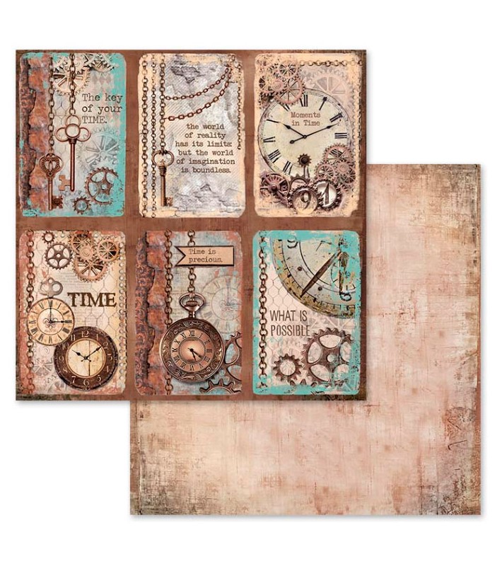 PAPELES SCRAP STAMPERIA 10ud 12x12 CLOCKWISE