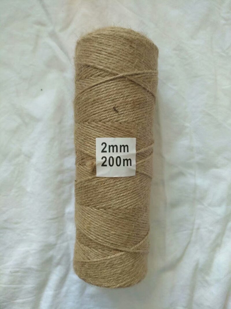 Promotional price knitting rope 1mm--5mm natural jute rope line hand woven tag tied rope