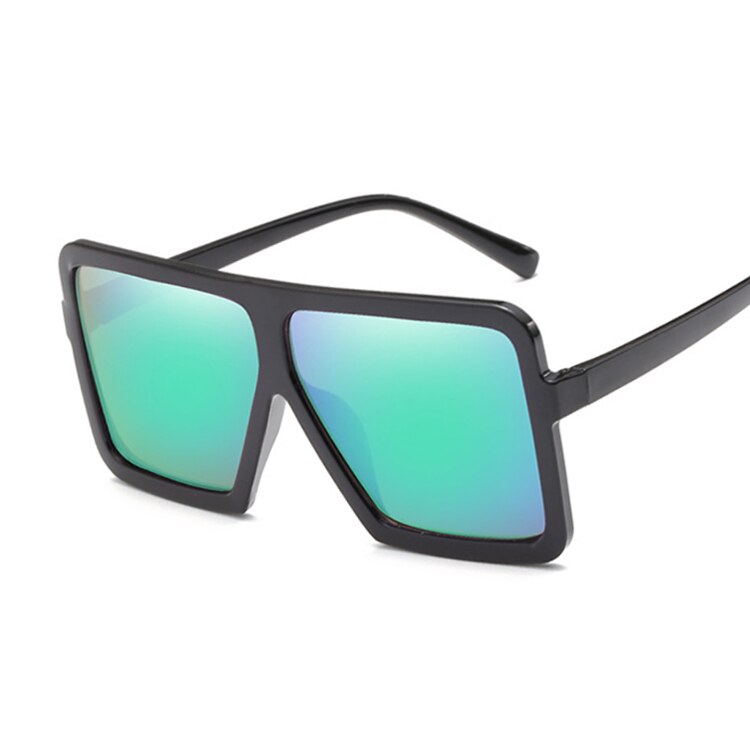 Vierkante zonnebril dames luxe man/vrouw zwarte zonnebril man vrouw klassiek vintage buiten oculos de sol: Zwartgroen