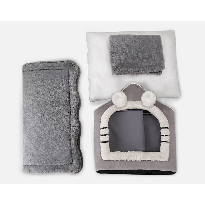 Składany psia buda legowisko dla psa mata miękki namiot dla kota dla małych średnich psów koty zimowe ciepłe chihuahua Miś Kot gniazdo artykuły dla zwierząt