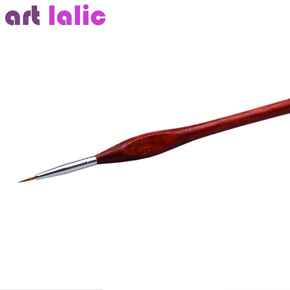 Nagelkonst rött trä sobel hår borste fin teckning måla penna borstar detalj liner franska tips blomma spets dekoration